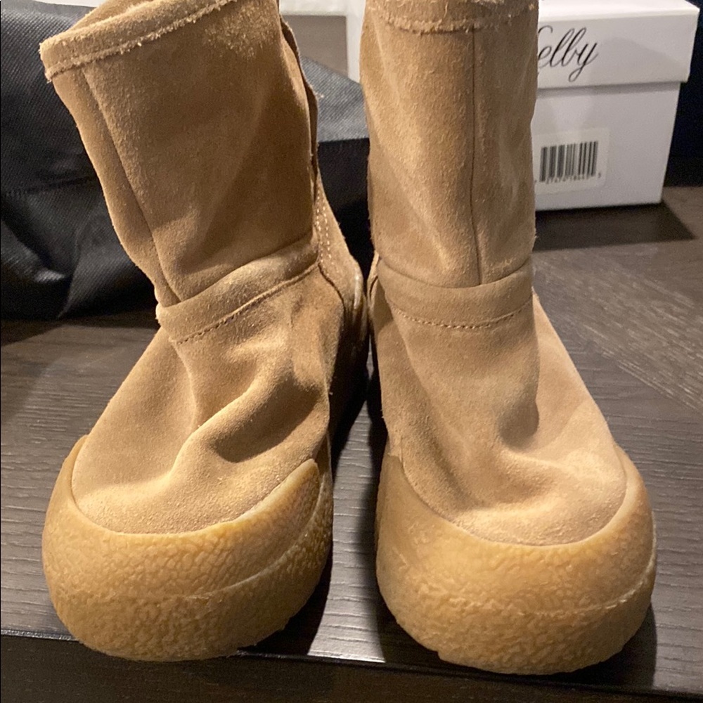 Zara Kids Suede Tan Boots